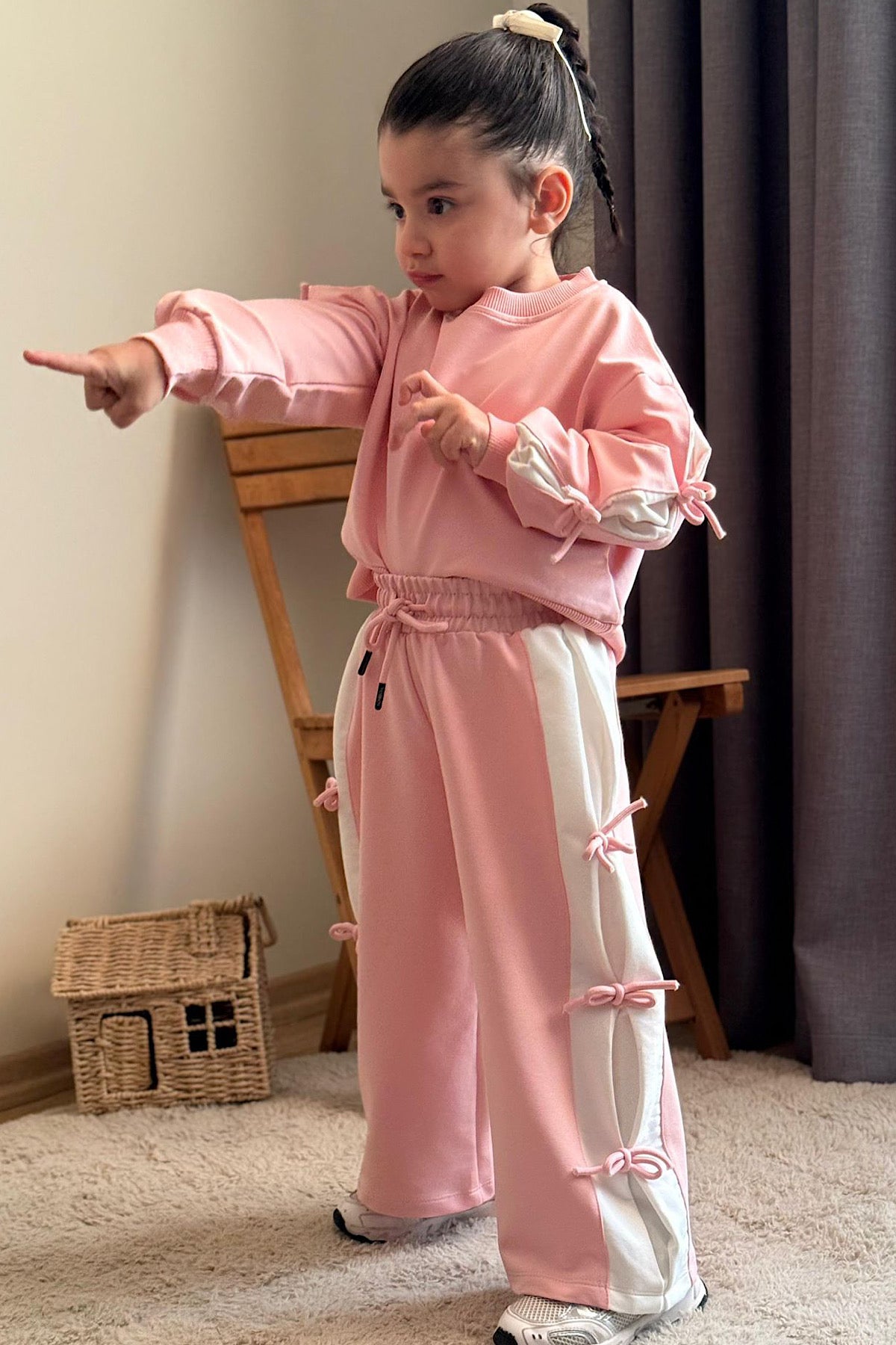 Kız Çocuk Kurdele Detay Takım