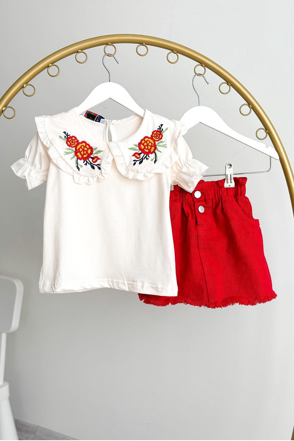 Kız Çocuk Kot Etekli Takım