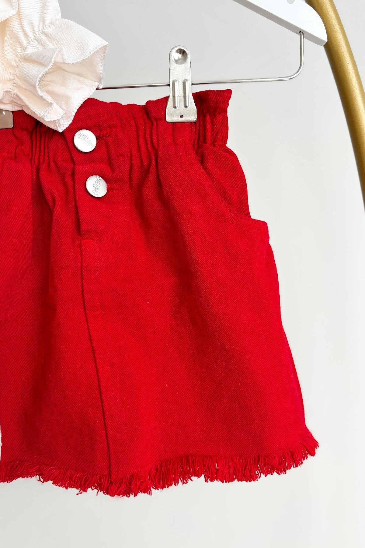 Kız Çocuk Kot Etekli Takım