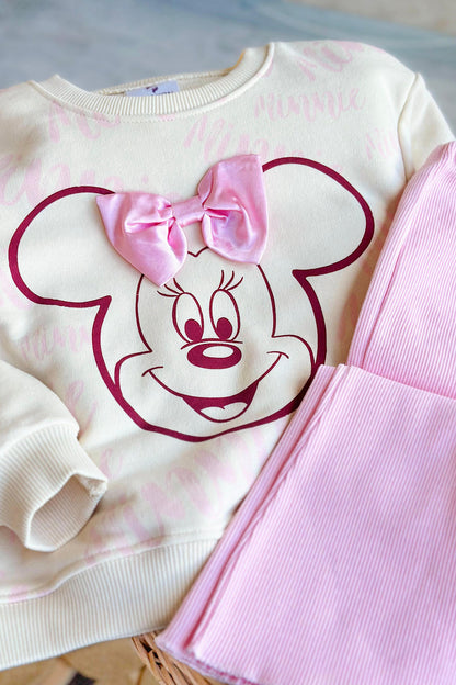 Kız Çocuk Minnie Taytlı Takım