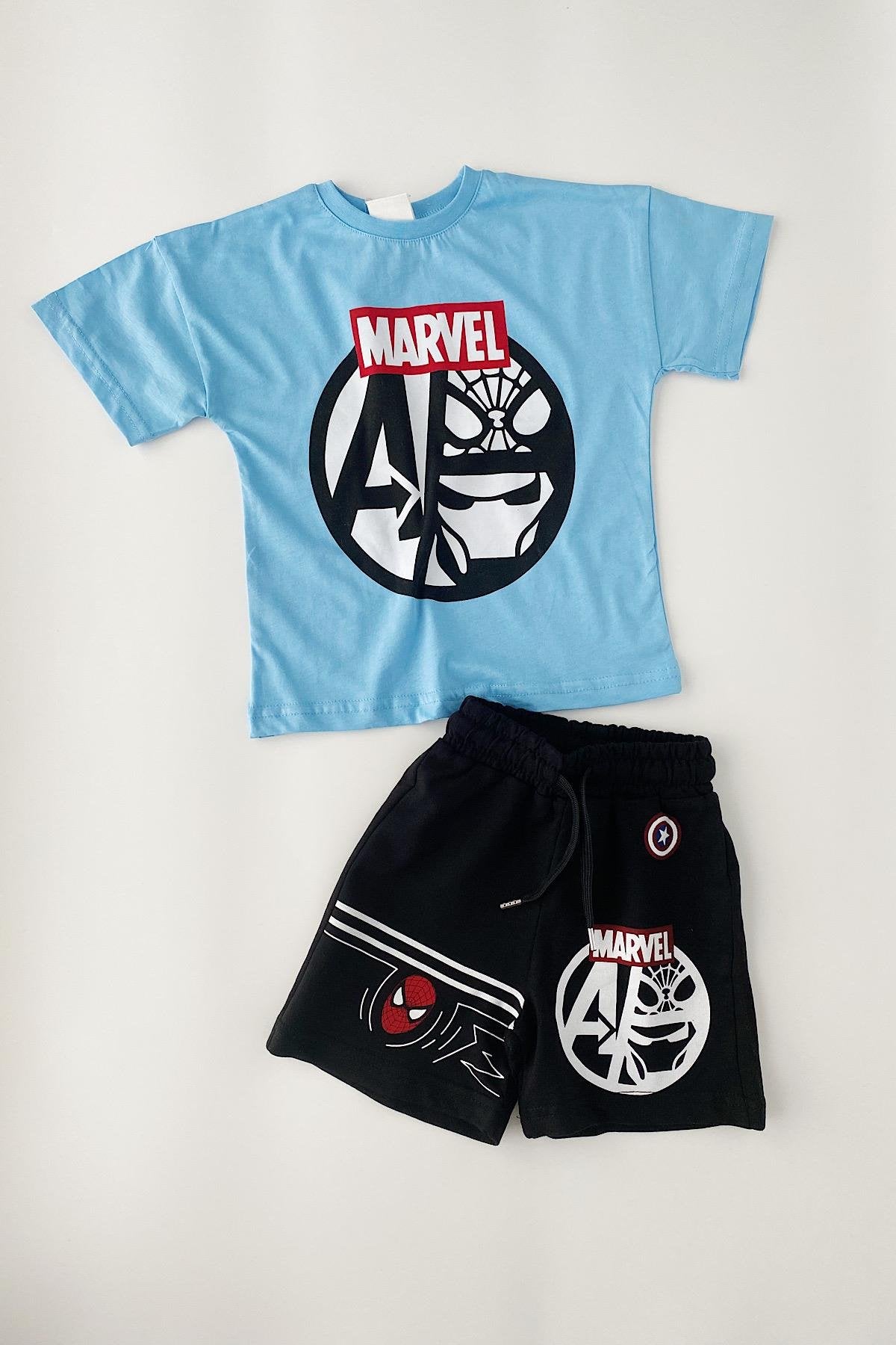 Erkek Çocuk Marvel Şortlu Takım