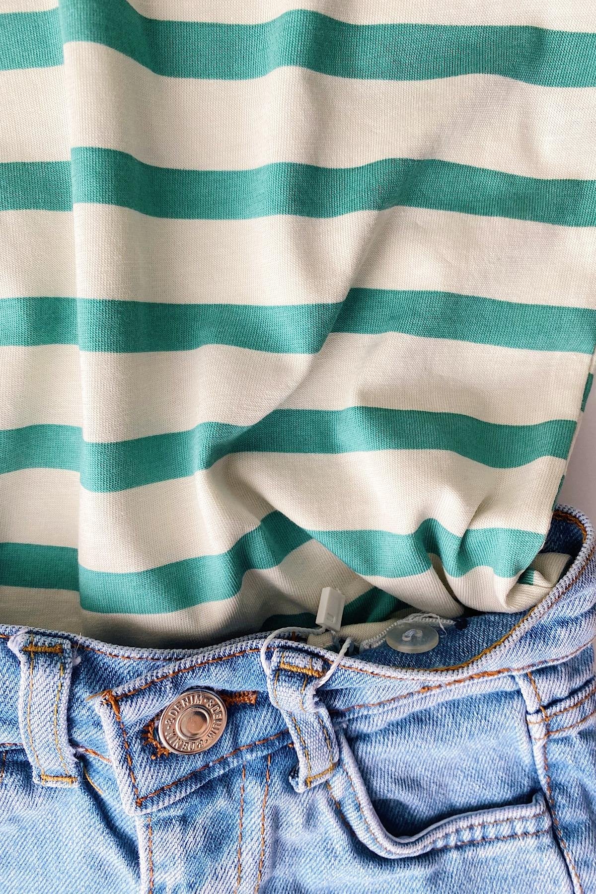 Unisex Mavi Denim Şort