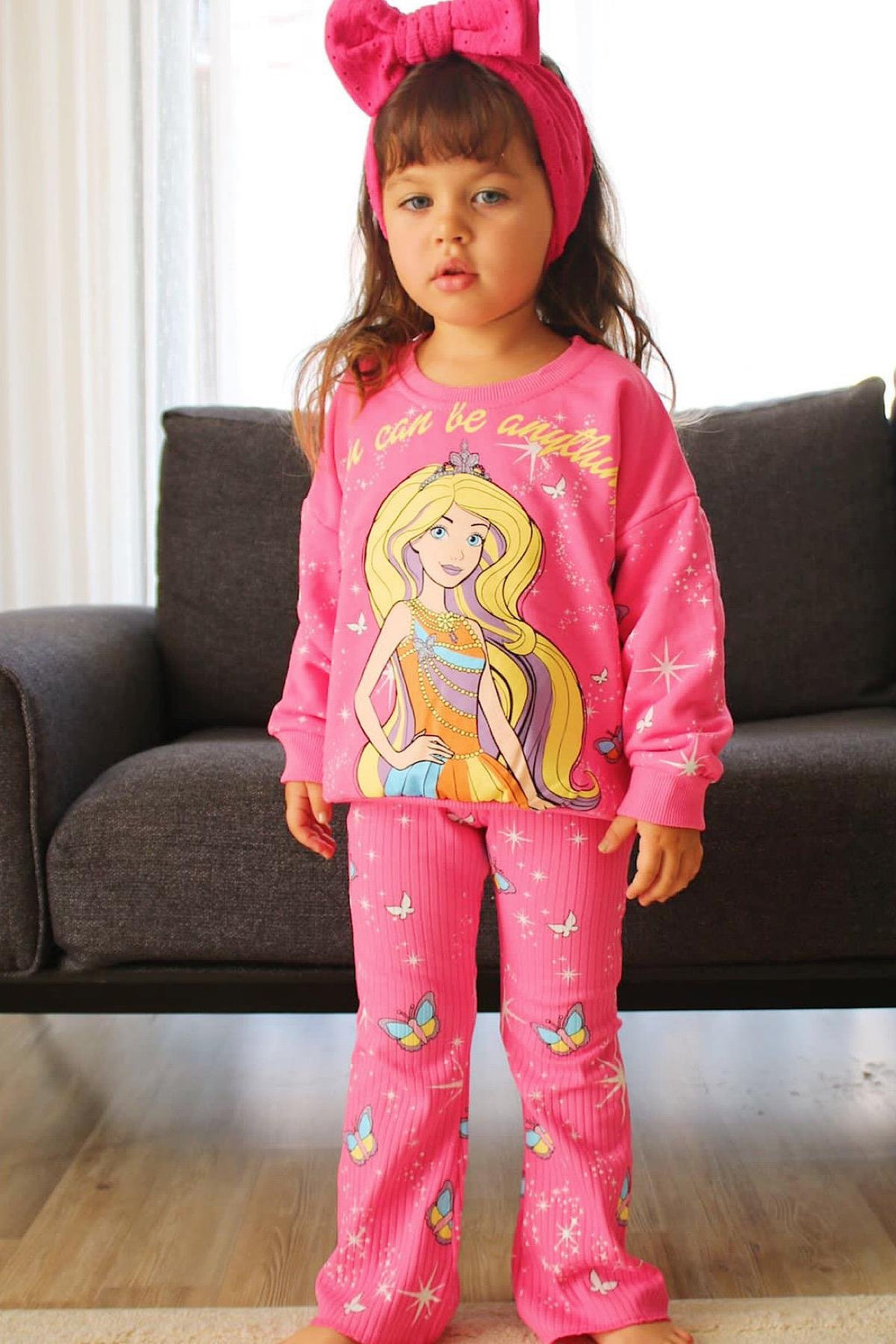 Kız Çocuk Barbie Fitilli Takım