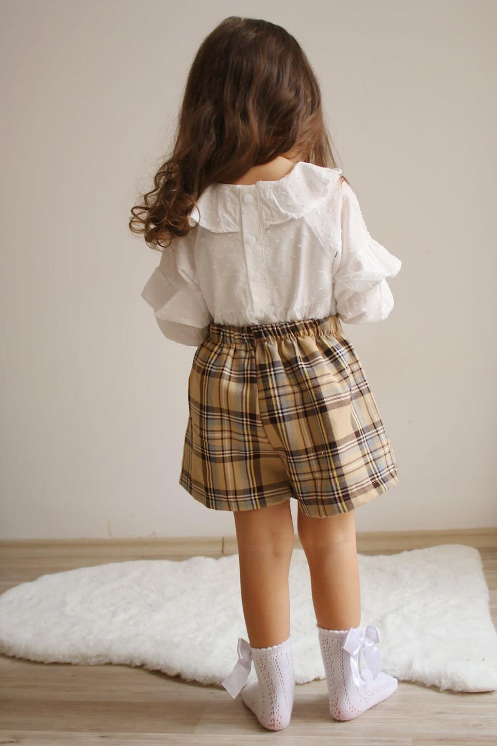 Kız Çocuk Şort Etek Gömlek Takım