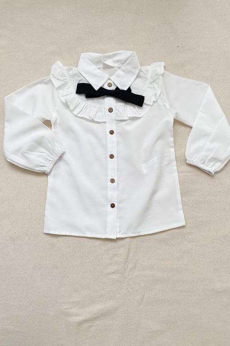 Kız Çocuk Fiyonklu Gömlek