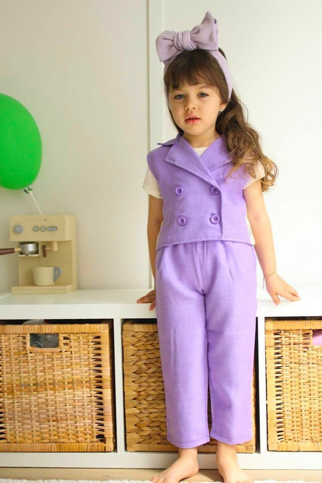 Kız Çocuk Yelekli 3'lü Takım