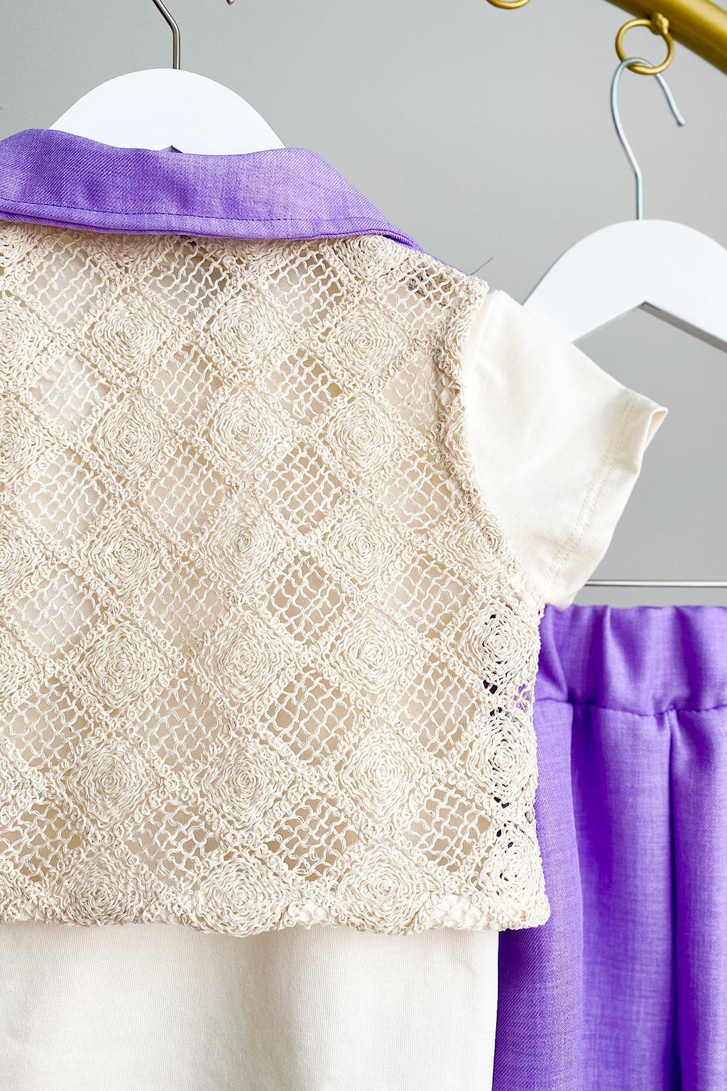 Kız Çocuk Yelekli 3'lü Takım