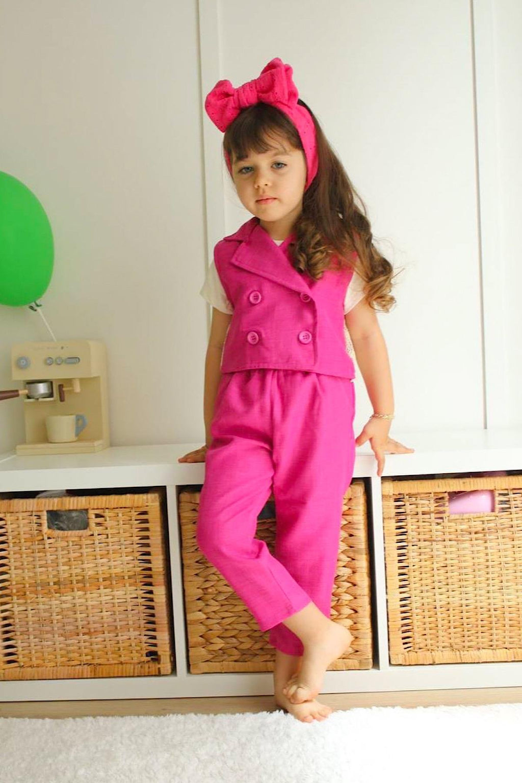 Kız Çocuk Yelekli 3'lü Takım