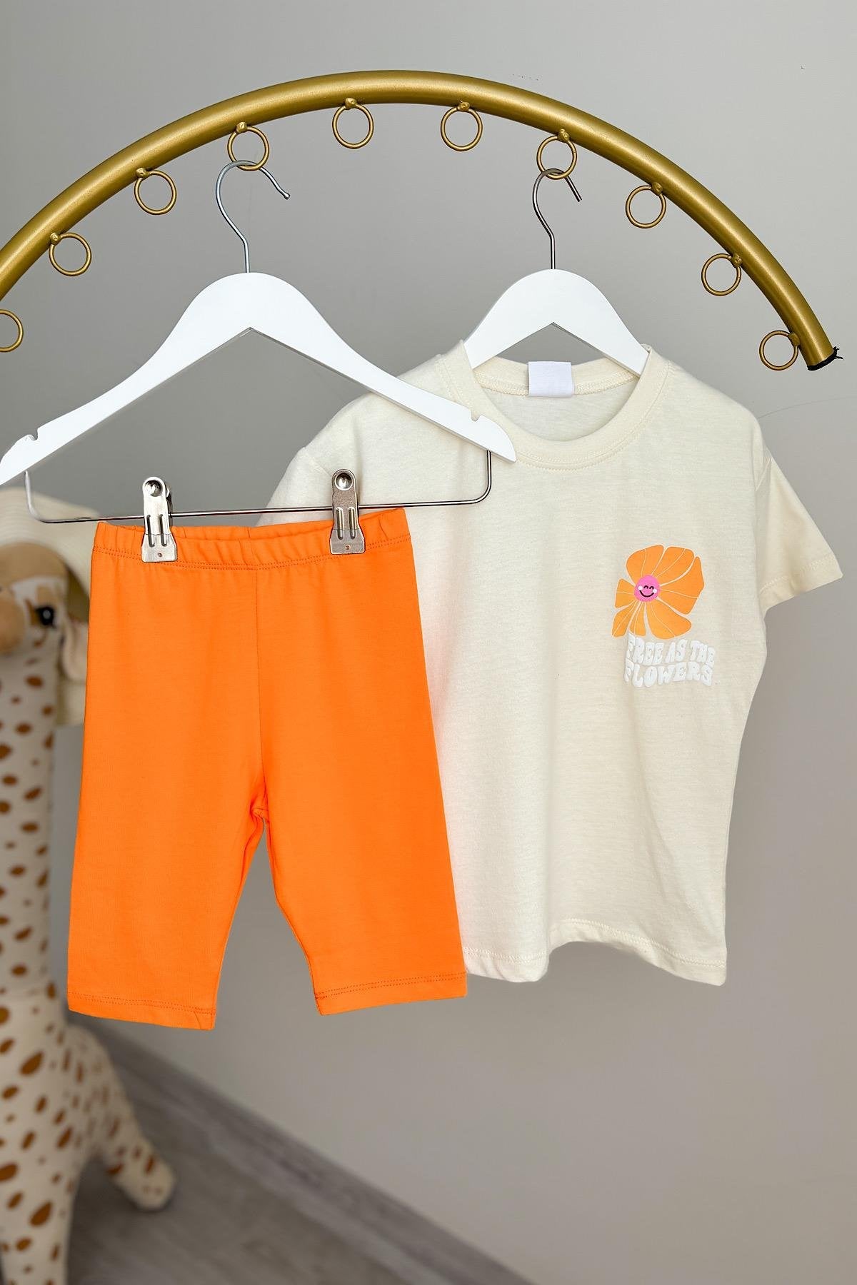 Kız Çocuk Biker Taytlı Takım