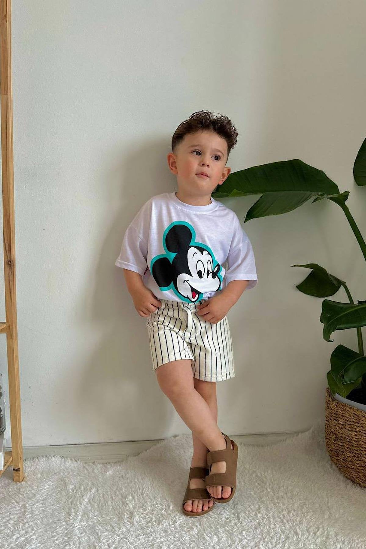 Erkek Çocuk Kot Şort Takım