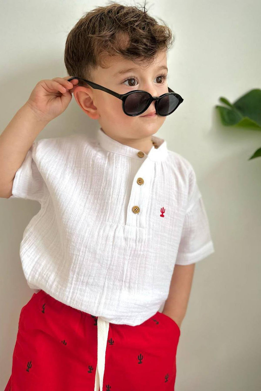 Erkek Çocuk Kırmızı Dokuma Takım