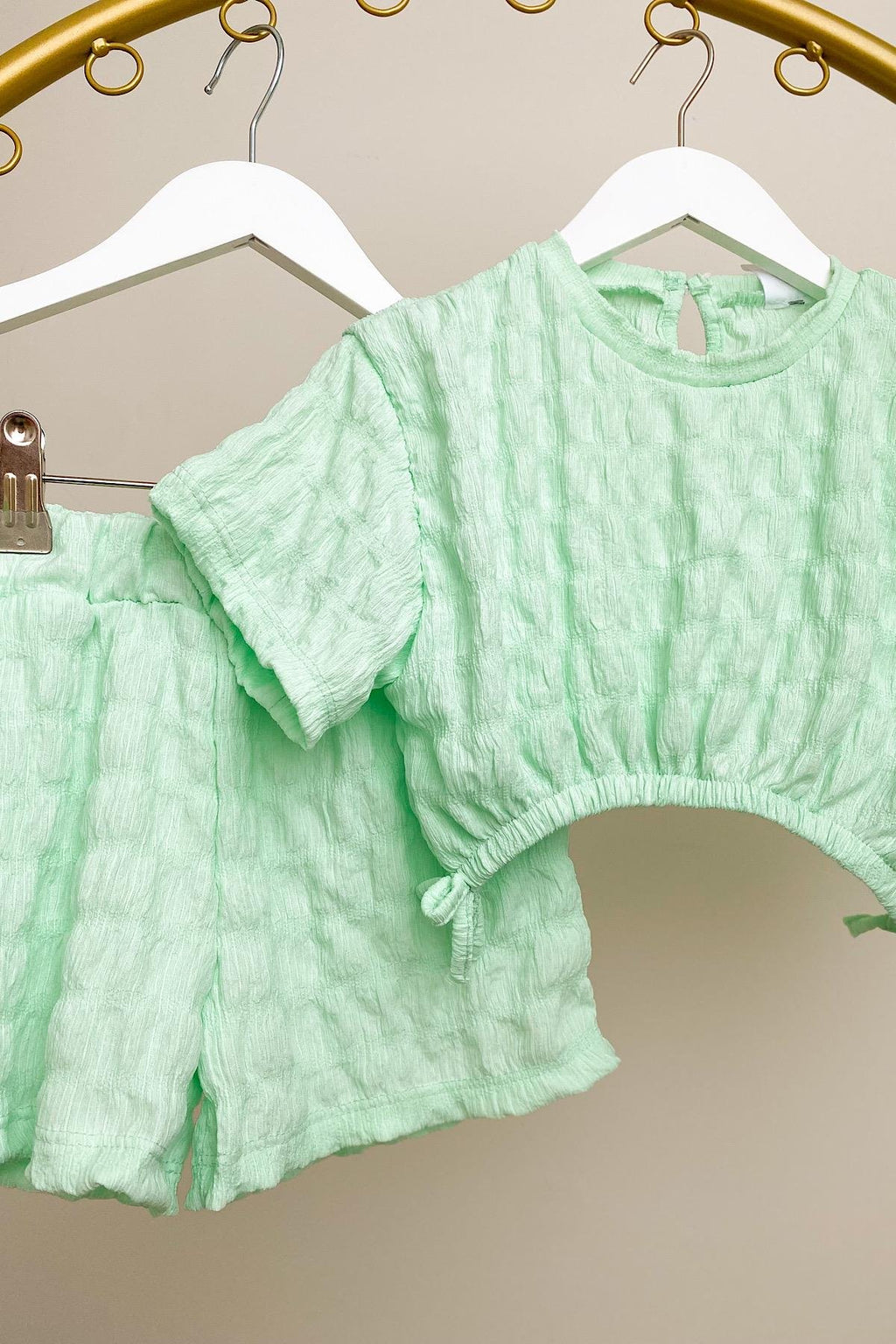 Kız Çocuk Mint Yeşili Bürümcük Takım