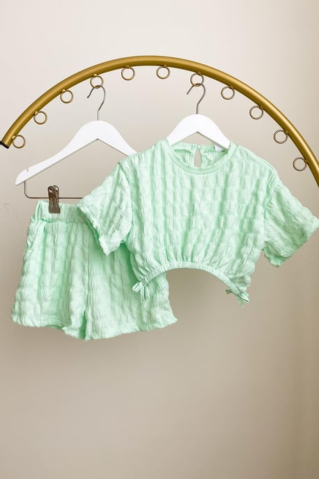 Kız Çocuk Mint Yeşili Bürümcük Takım