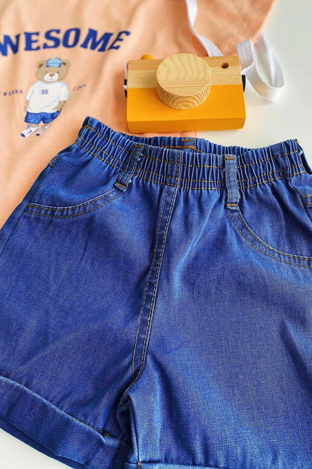 Erkek Çocuk Tedy Şapkalı 3'lü Takım