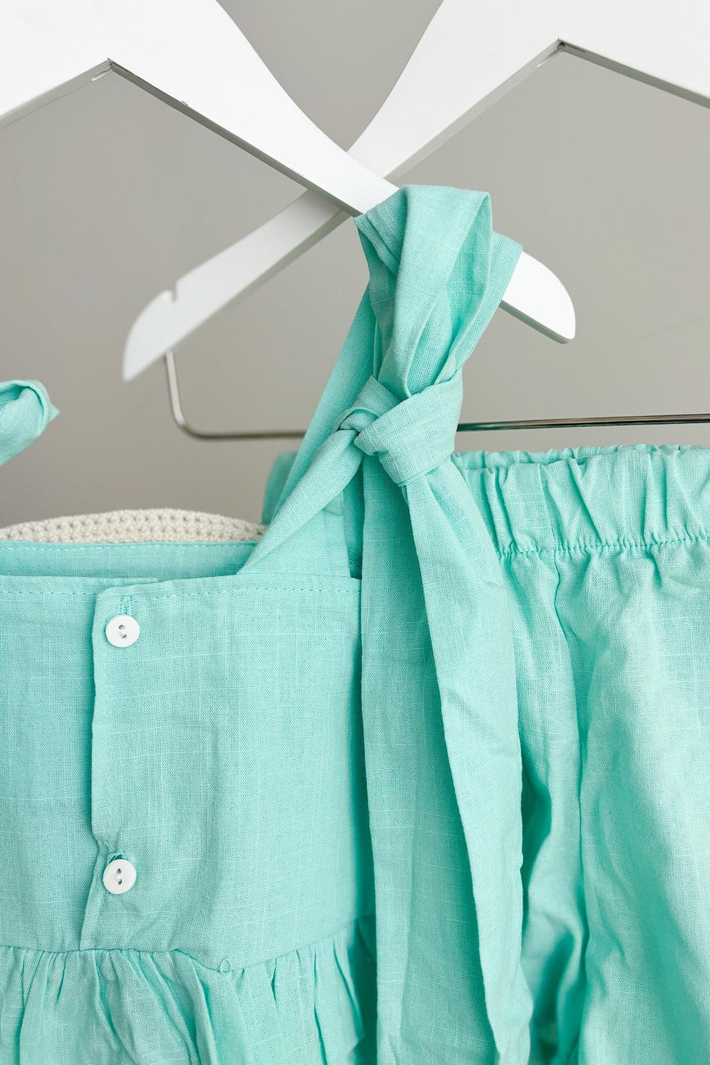 Kız Çocuk Dokuma Şortlu Takım