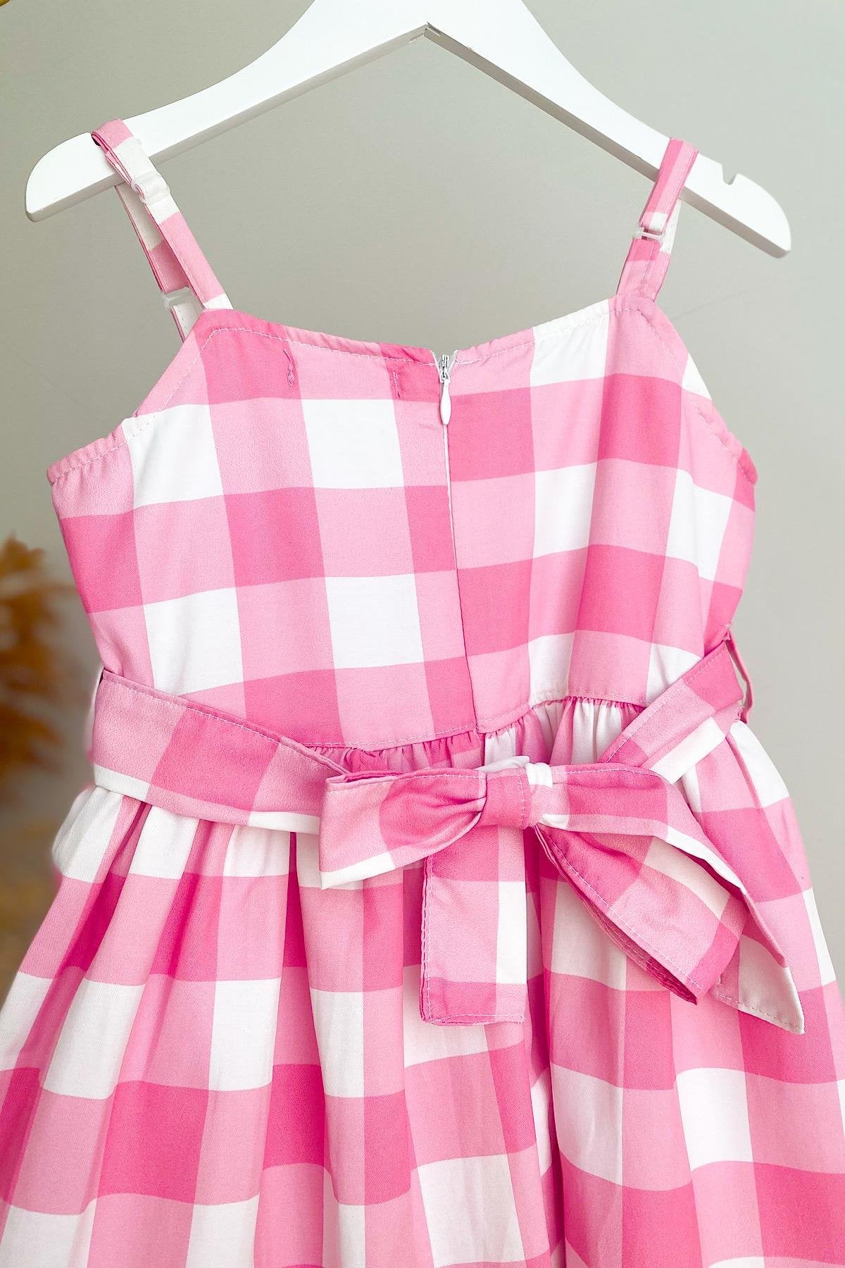 Kız Çocuk Askılı Tasarım Elbise