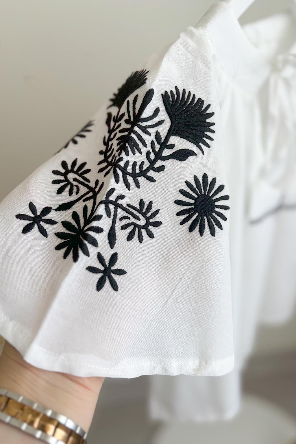 Kız Çocuk Nakış Detaylı Poplin Gömlek