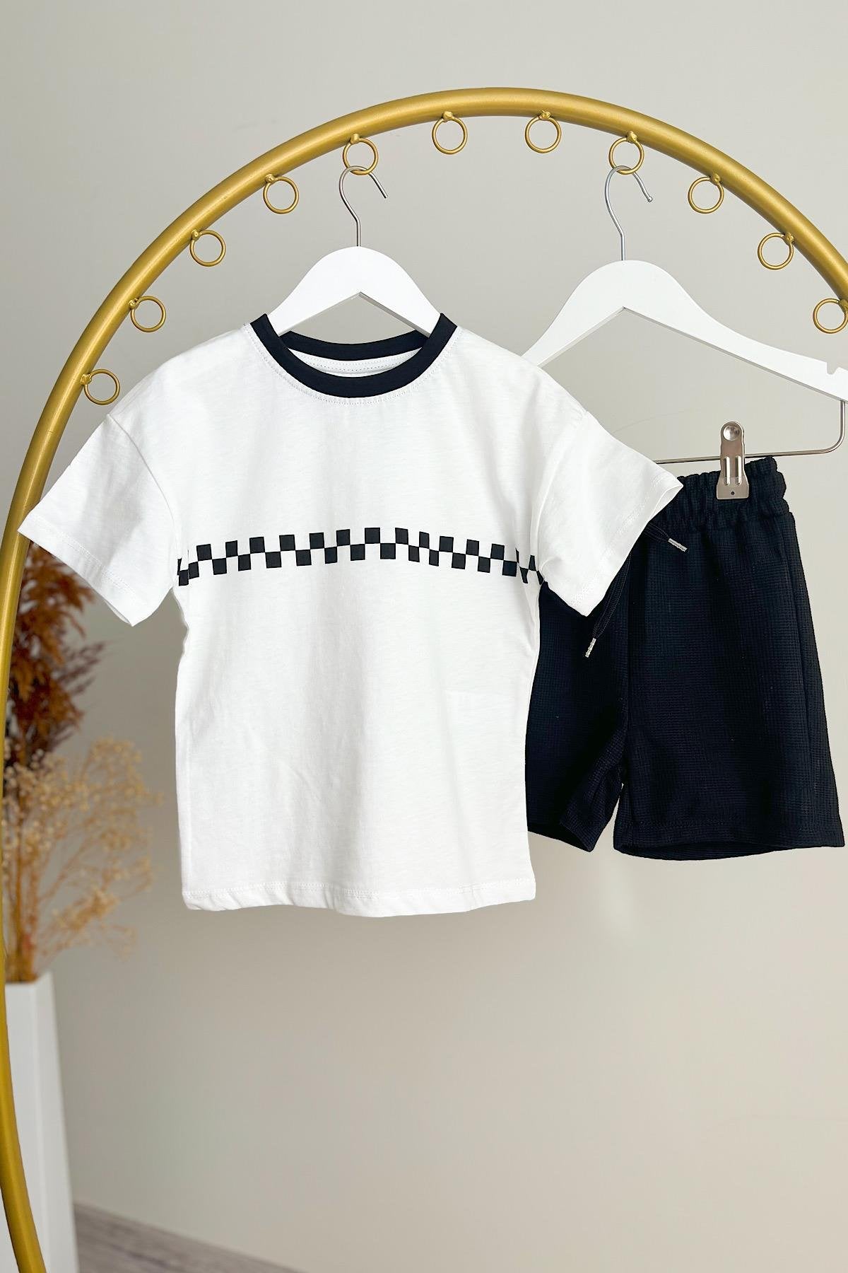 Erkek Çoçuk Waffle Üçlü Takım