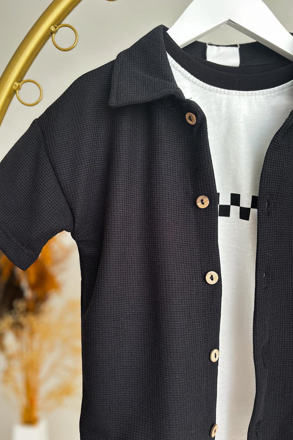 Erkek Çoçuk Waffle Üçlü Takım