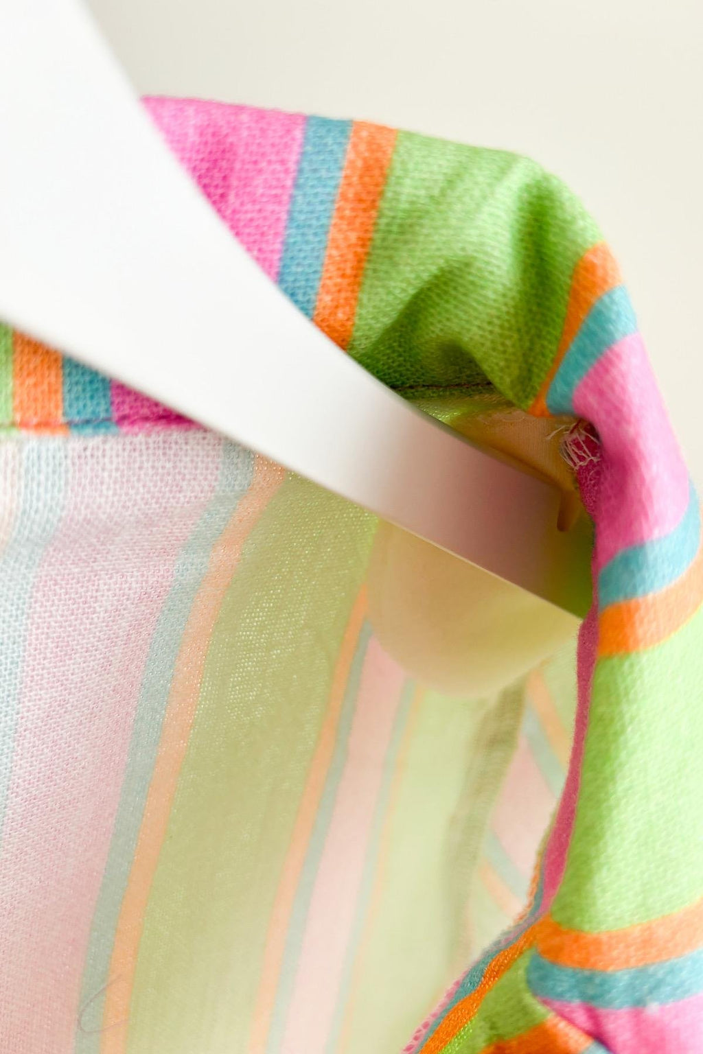 Kız Çocuk Çizgili Keten Gömlek Ceket