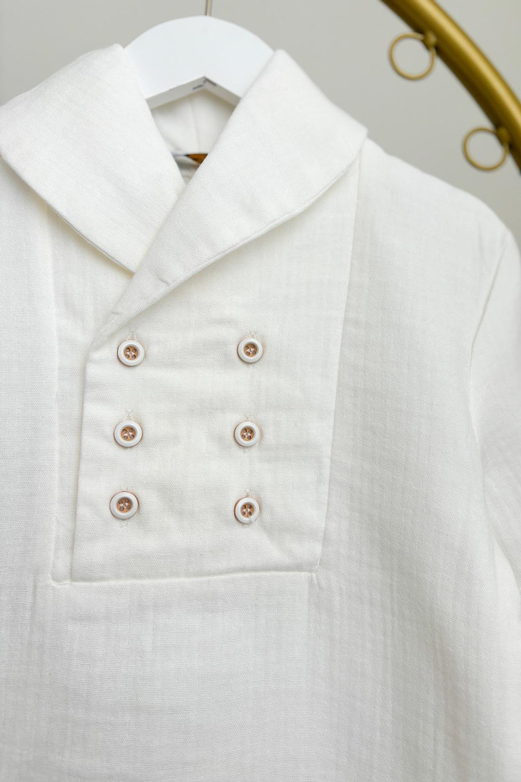 Erkek Çocuk Müslin Gömlek Şortlu Takım