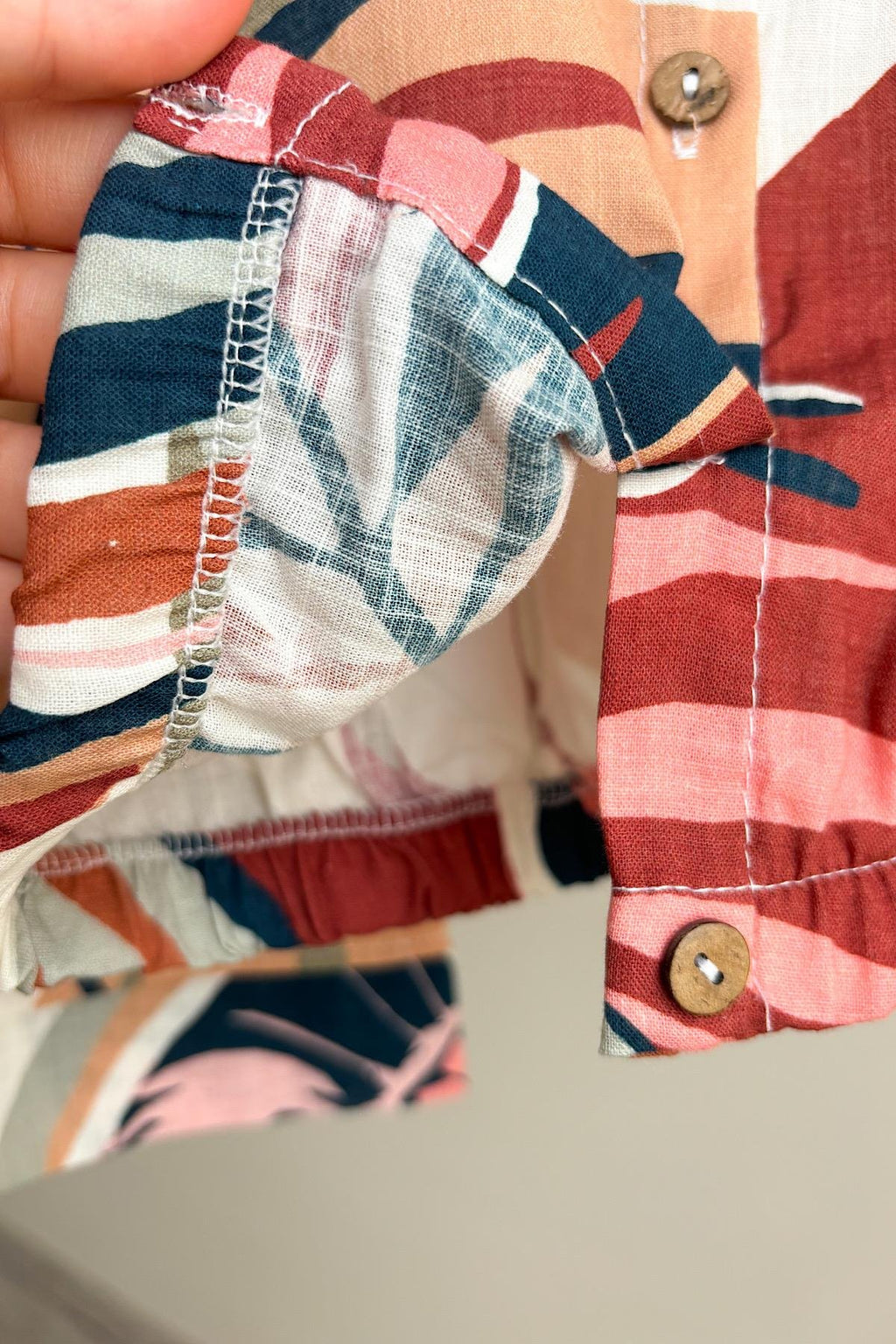 Kız Çocuk Yaprak Desenli Dokuma Takım