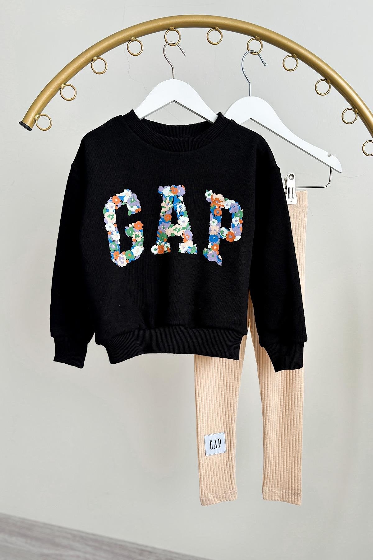 Kız Çocuk Gp Sweatshirt Fitilli Tayt Takım