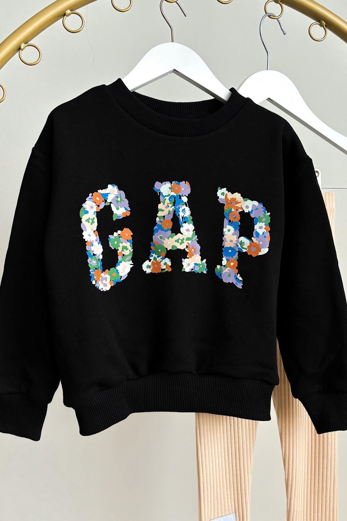 Kız Çocuk Gp Sweatshirt Fitilli Tayt Takım