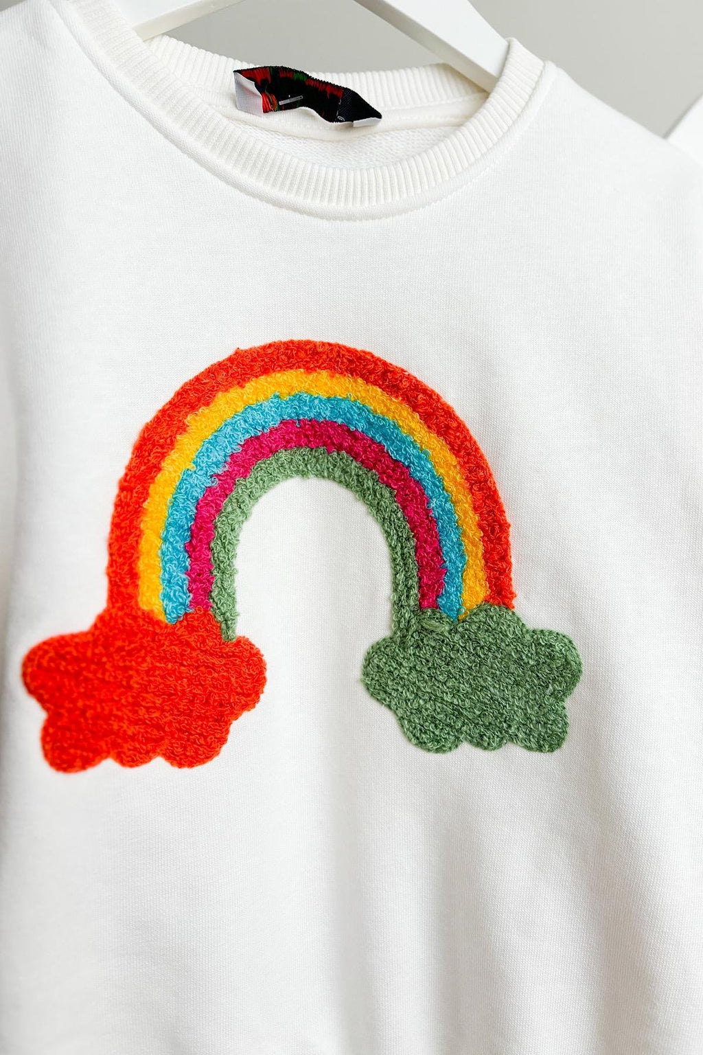 Kız Çocuk Örgü Motifli Sweatshirt Şardonlu Takım