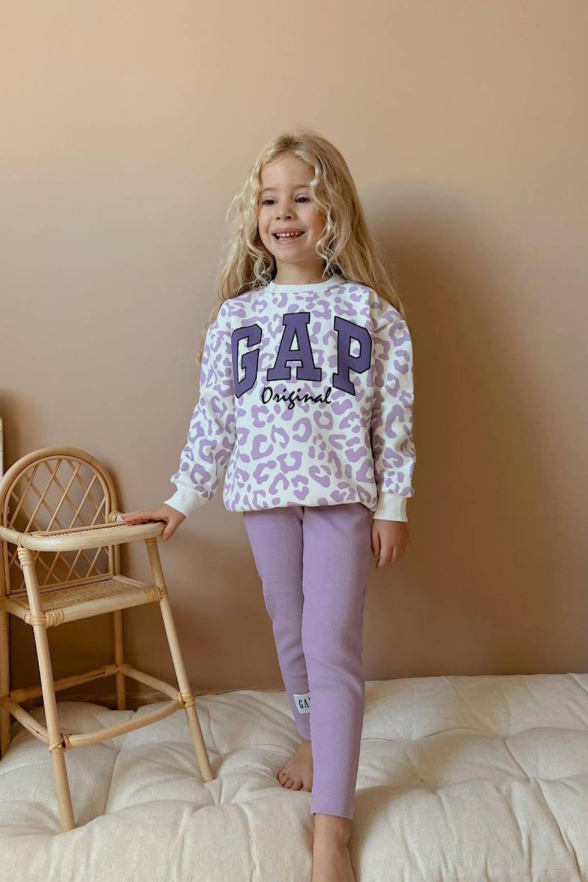 Kız Çocuk Gp Baskılı Sweatshirt Takım