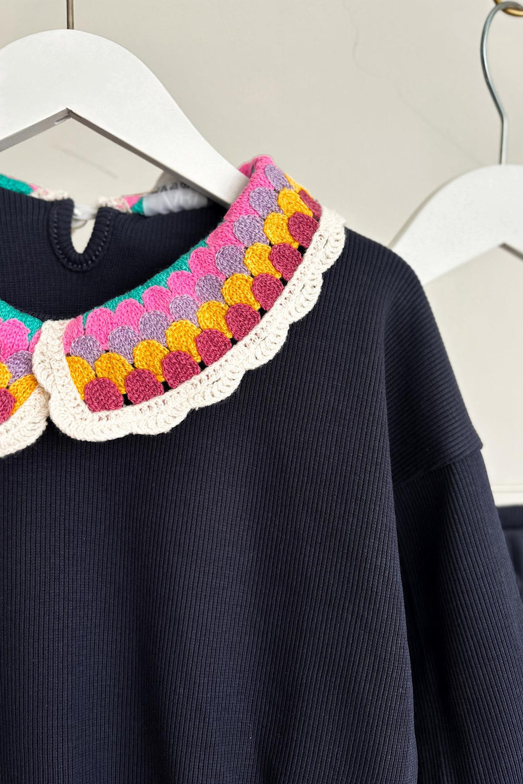 Kız Çocuk Örgü Yaka Kaşkorse Takım