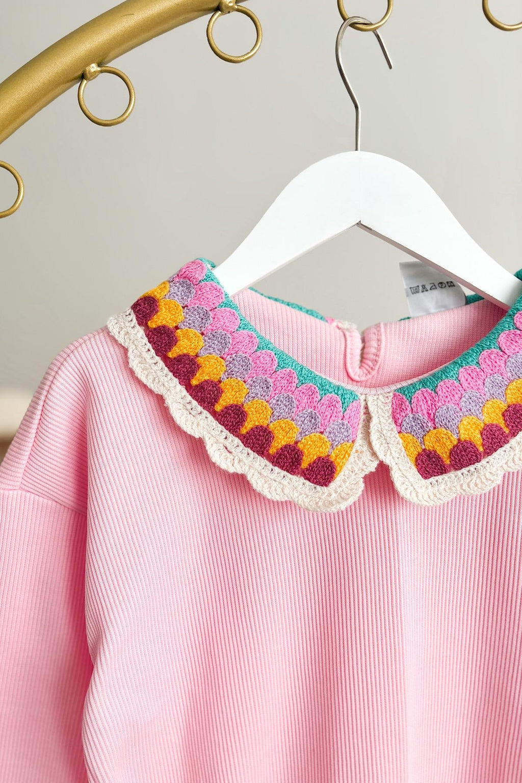 Kız Çocuk Örgü Yaka Kaşkorse Takım