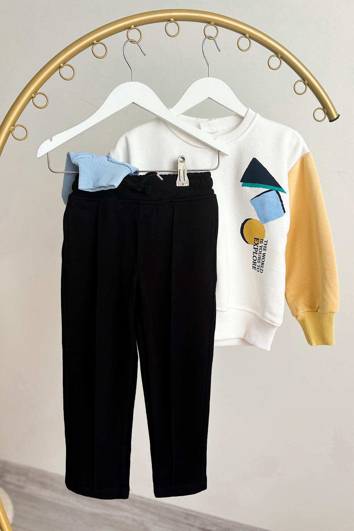 Erkek Çocuk Siyah Havuç Pantolon