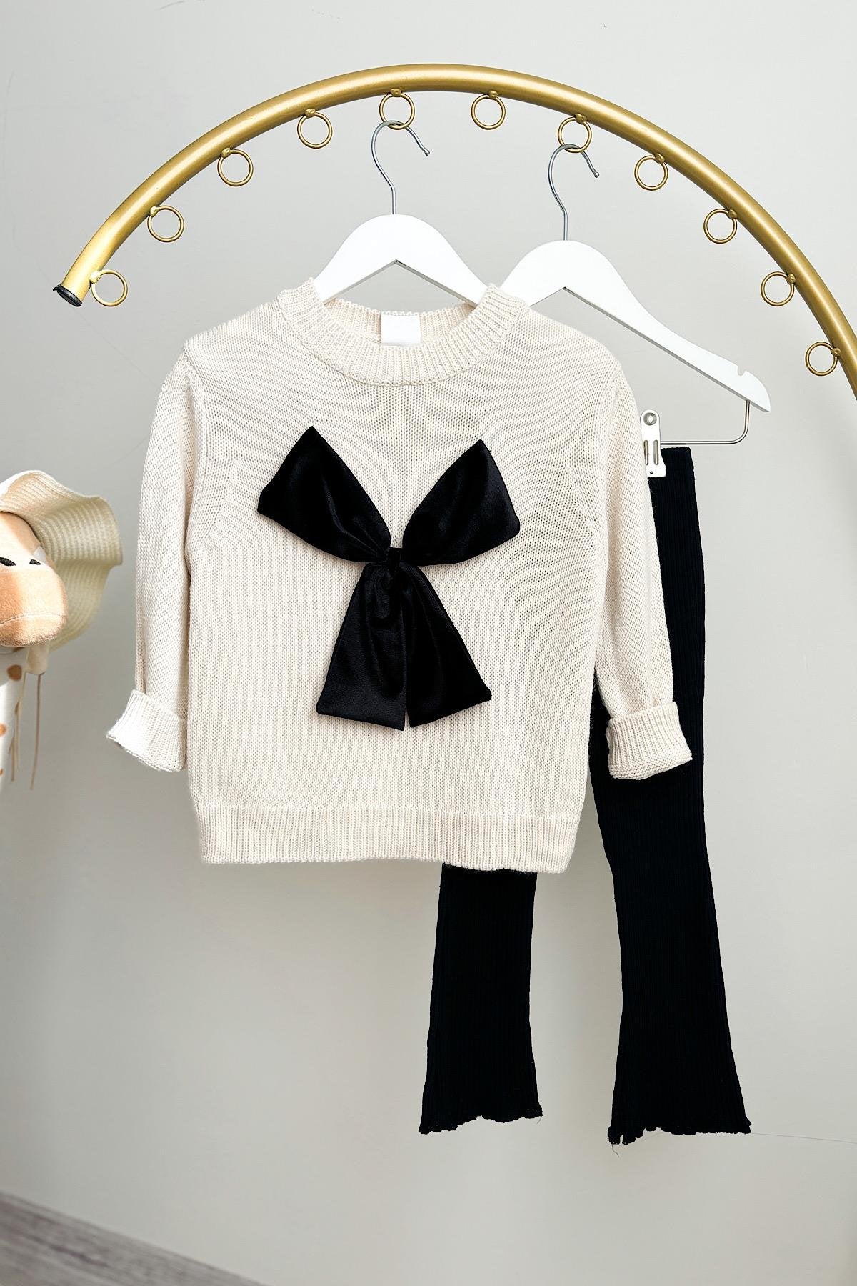 Kız Çocuk Fiyonk Kazak Taytlı Takım