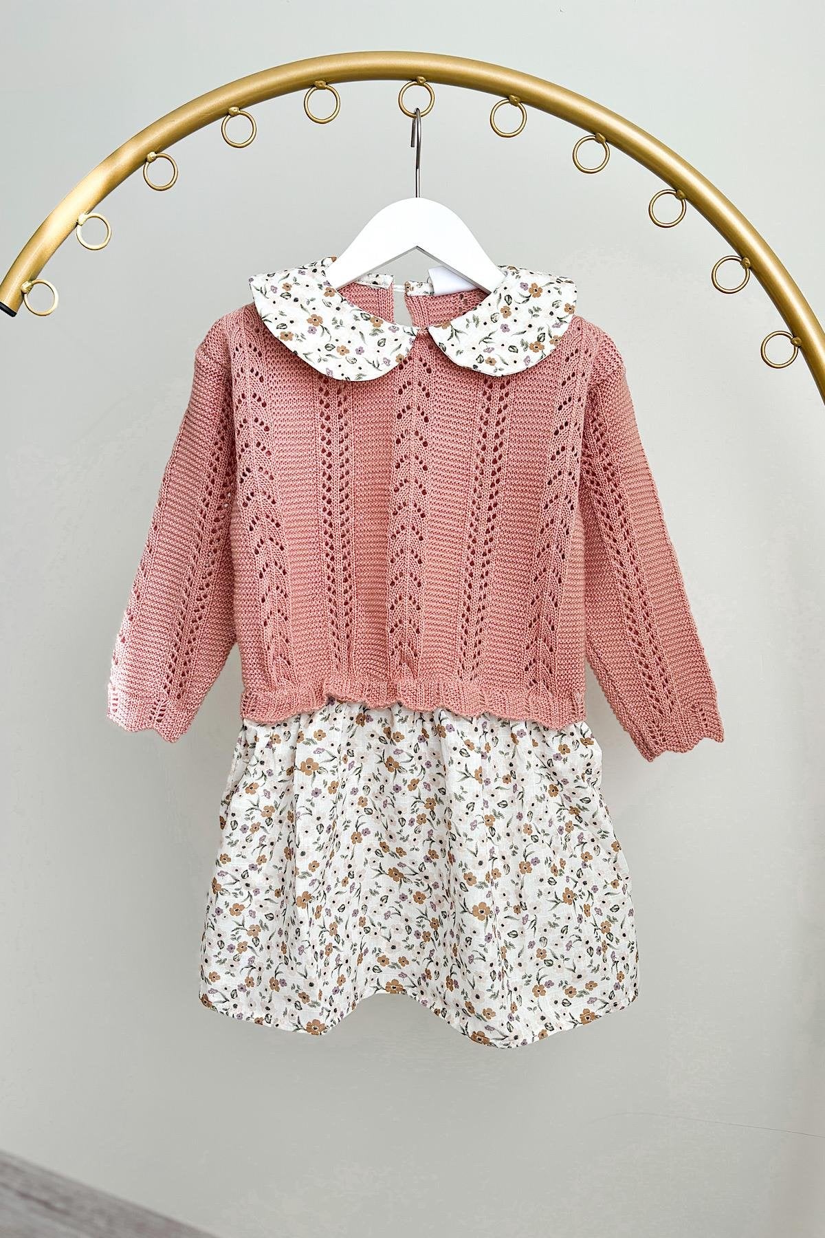 Kız Çocuk Triko Detay Elbise