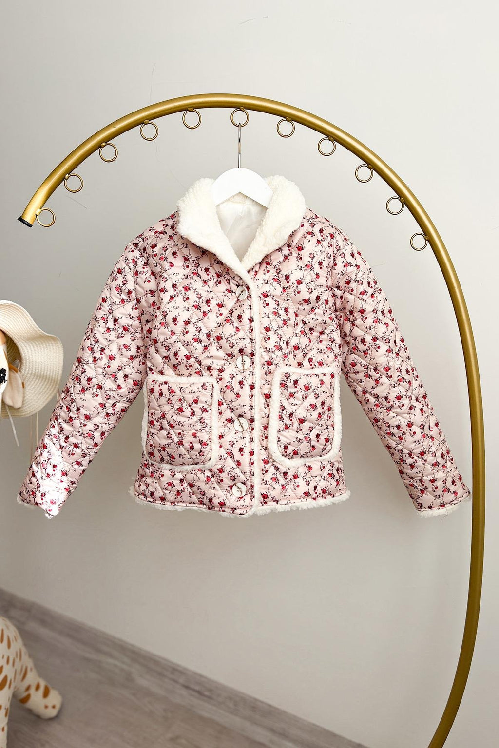 Kız Çocuk Yünlü Kapitone Mont