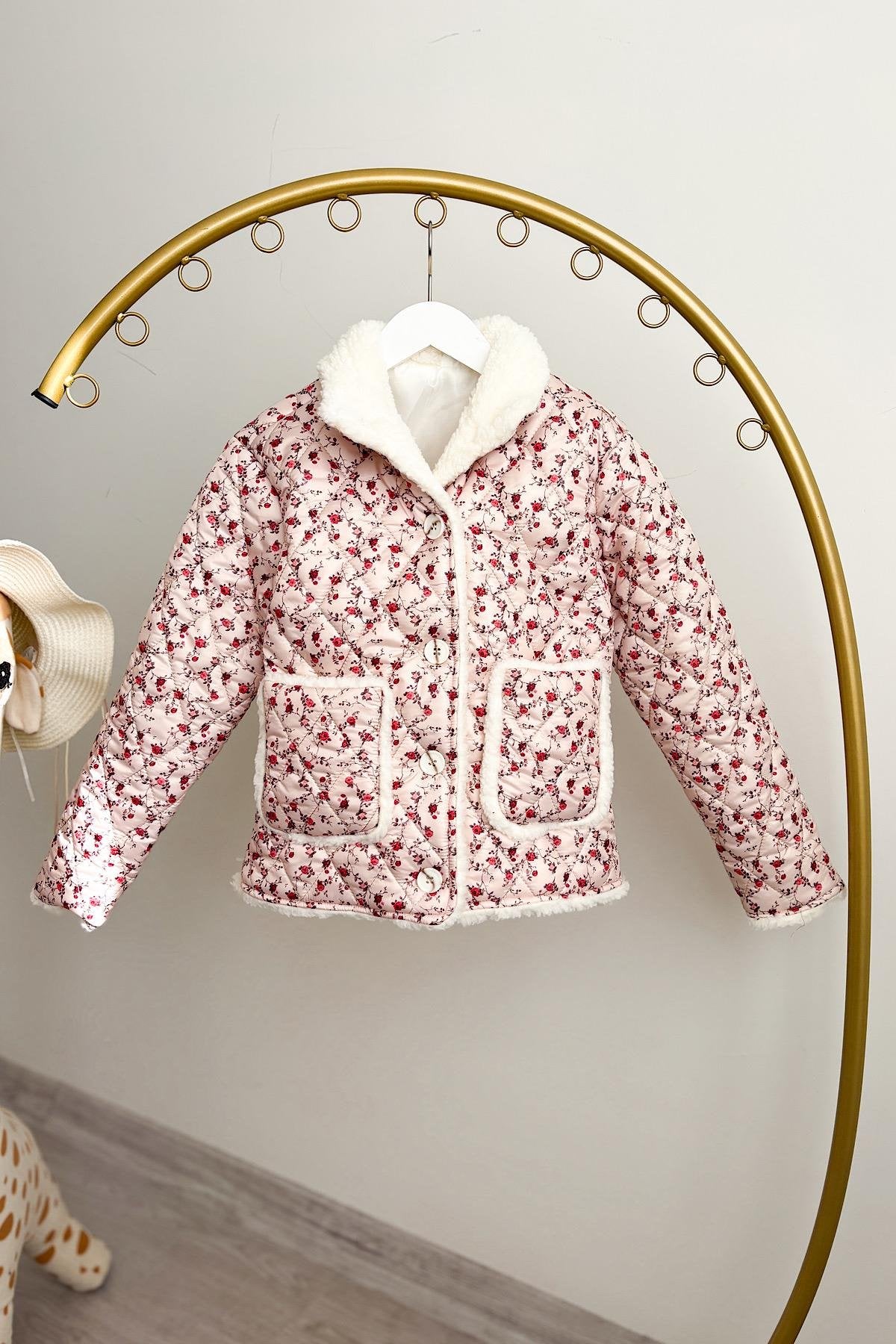 Kız Çocuk Yünlü Kapitone Mont