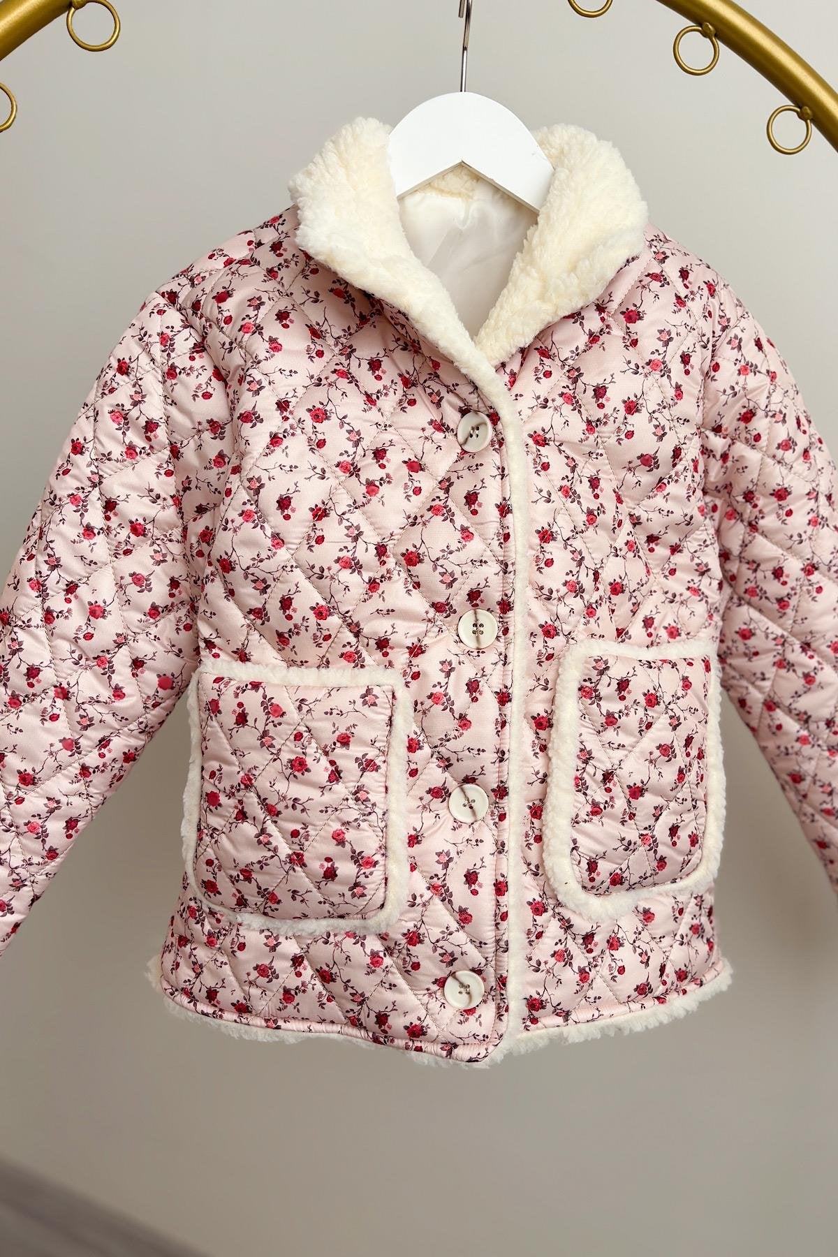 Kız Çocuk Yünlü Kapitone Mont