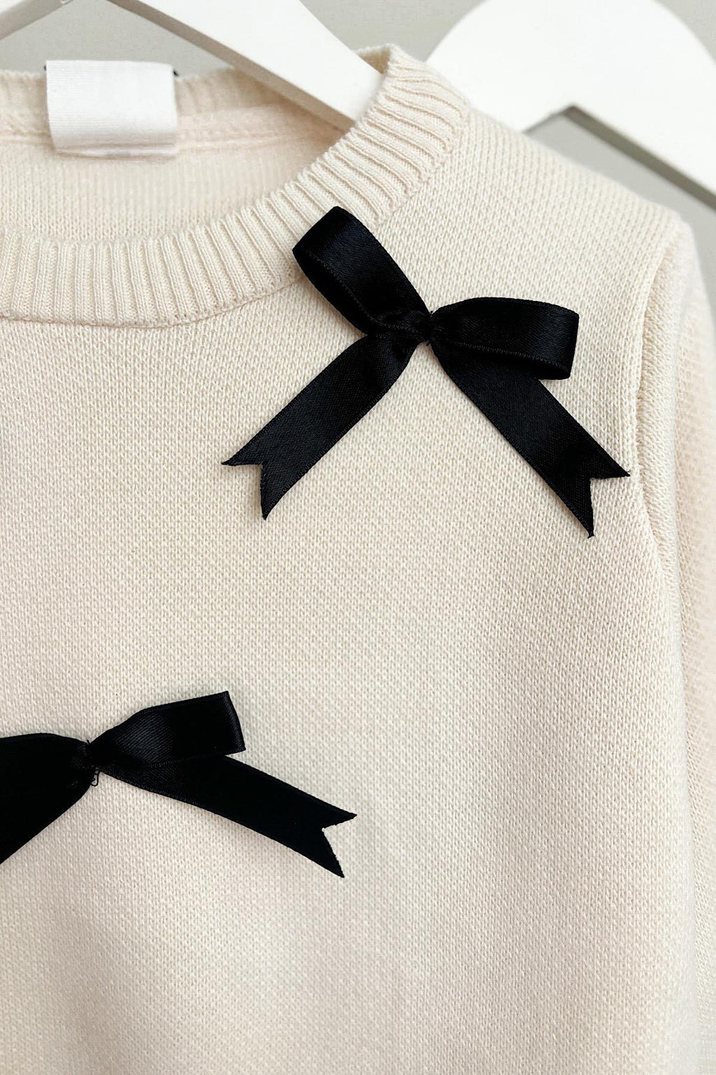 Kız Çocuk Kurdele Detay Triko Takım