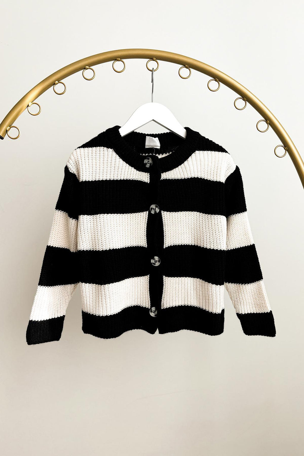 Kız Çocuk Çizgili Triko Hırka