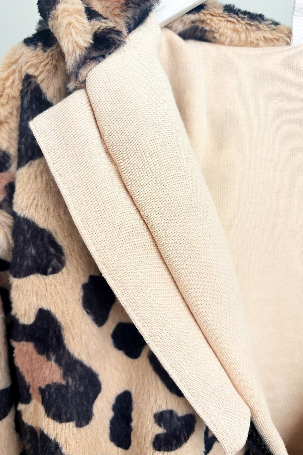 Kız Çocuk Leopar Kürk Mont