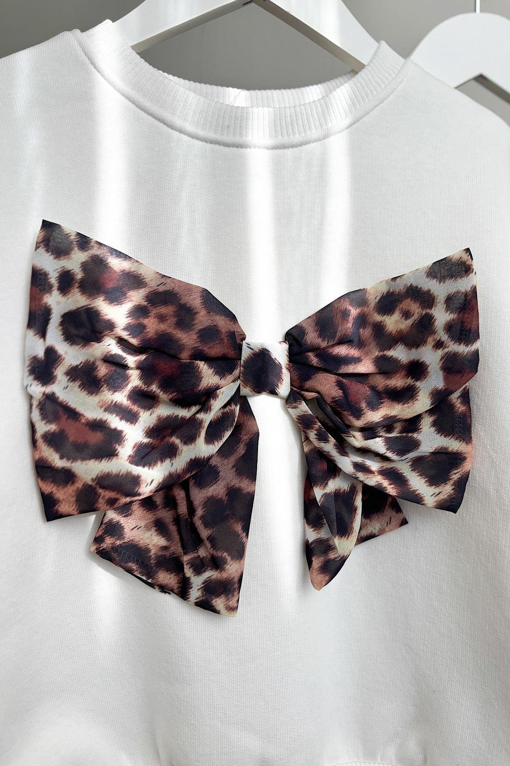 Kız Çocuk Leopar Kurdele Şardonlu Takım