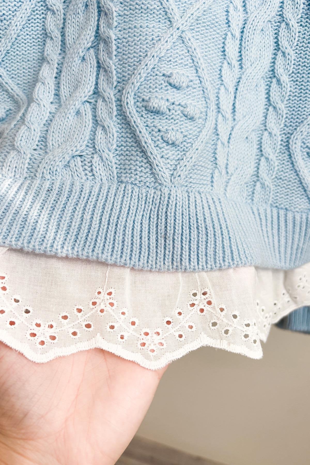 Kız Çocuk Fistolu Triko Takım