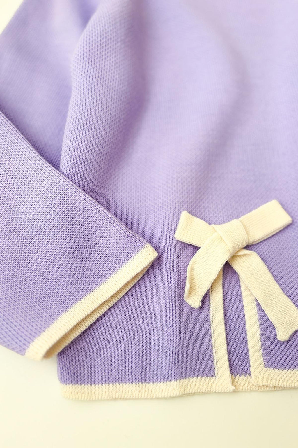 Kız Çocuk Kurdele Detay Triko Takım