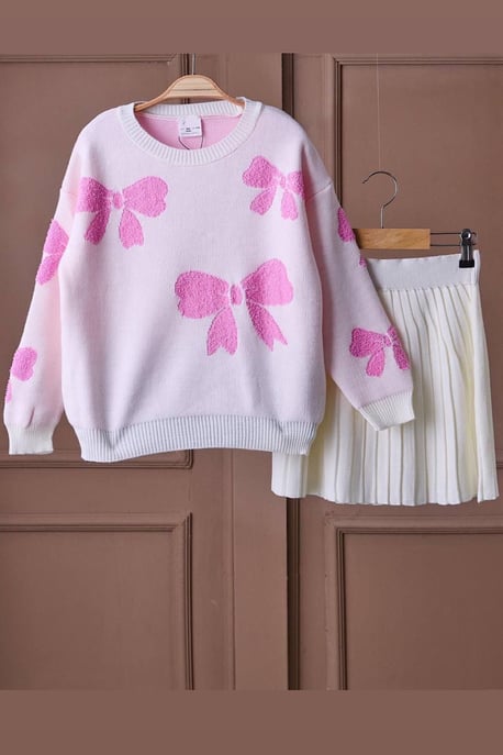 Kız Çocuk Triko Etek Takım