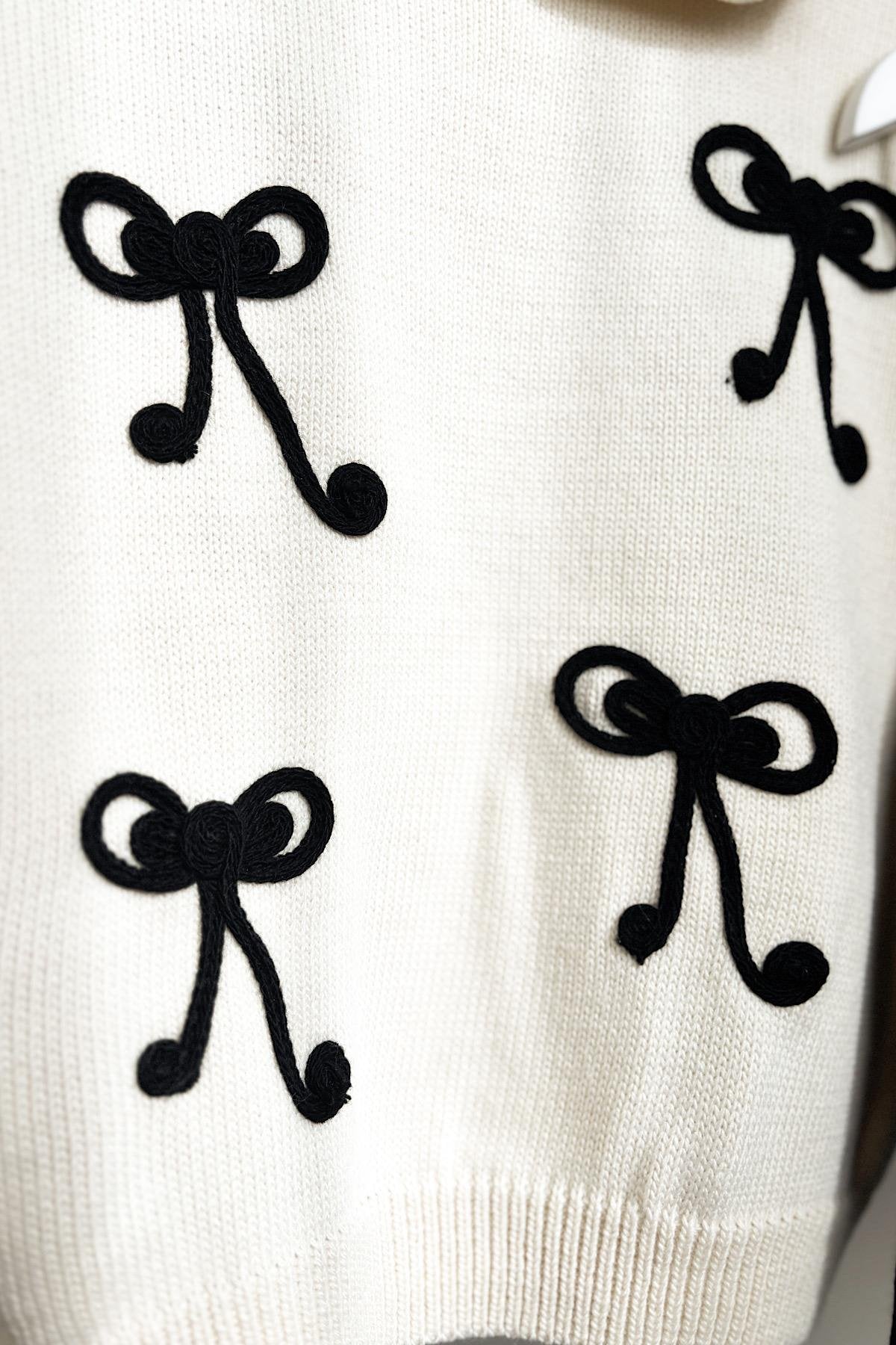 Kız Çocuk Kurdele Detay Triko Etekli Takım