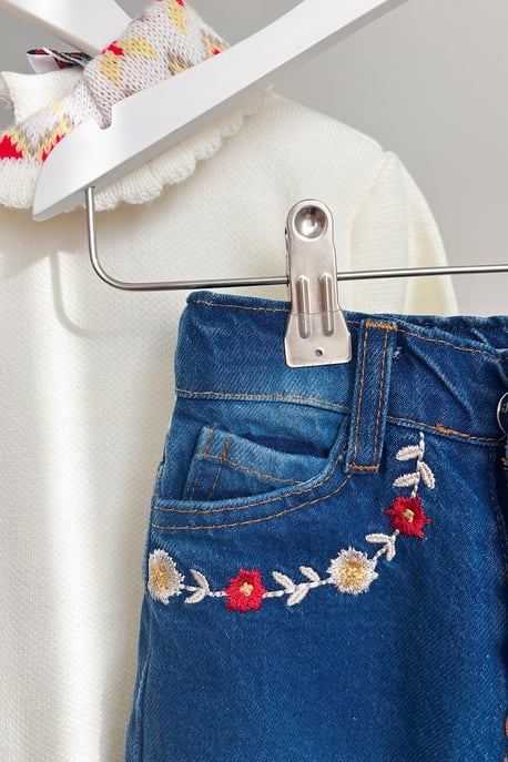 Kız Çocuk Nakışlı Pantolon Takım