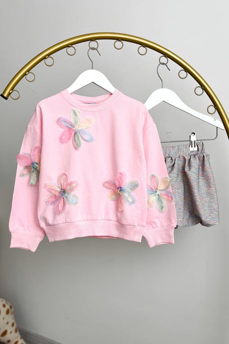 Kız Çocuk Zambak Balon Etek Takım