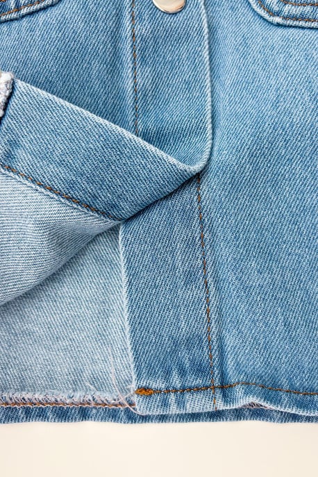 Kız Çocuk Gömlek Kot Elbise Takım