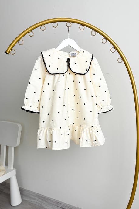 Kız Çocuk Güpürlü Dokuma Elbise